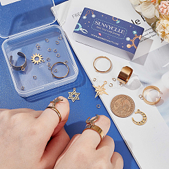 Набор для самостоятельного изготовления кольца-манжеты из нержавеющей стали со звездой&nbsp;DIY-SC0026-13G