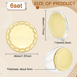 6 шт. пустые памятные монеты из сплава AJEW-BC0006-56G