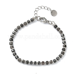 Браслеты из натурального лабрадорита и немагнитного синтетического гематита для женщин&nbsp;BJEW-Z148-04P-01