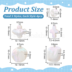 16 Stück 4 Stile natürliche Keshi-Perlen&nbsp;PEAR-PH0001-34