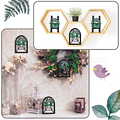 4 шт. 4 рамы для окон в стиле деревянного фермерского дома&nbsp;AJEW-NB0002-88