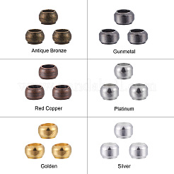 Зажимные бусины из латуни KK-YW0001-17