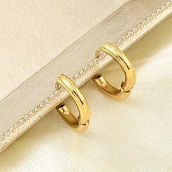 Серьги-кольца Huggie Hoop из нержавеющей стали 304 с вакуумным покрытием PVD для женщин EJEW-F280-07K-G