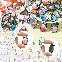 60 Stück 12 Stile Tier-PVC-Cabochons&nbsp;KY-CJ0002-07