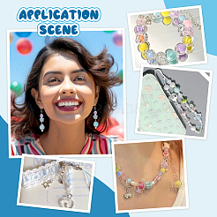 180шт 9 стиля прозрачные акриловые бусины OACR-PH0004-30