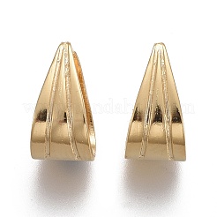 304ステンレススチールスナップオンベイル  ゴールドカラー  8x6x1.5~4.5mm  内径：5.5x5mm&nbsp;STAS-P249-07G