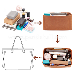 Прямоугольная фетровая вставка-органайзер для кошелька&nbsp;DIY-WH0308-292B