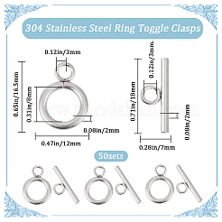 50 шт. застежки-тоглы из нержавеющей стали 304 STAS-SC0006-76