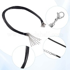 Изготовление 10 шт. круглых кожаных шнуров для ожерелий&nbsp;MAK-CL0001-01C