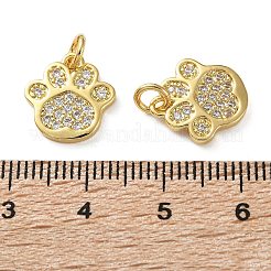 Латунные микропаве прозрачные подвески с фианитом&nbsp;KK-D221-14G