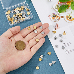 60 шт. 2-цветное ионное покрытие (IP) из нержавеющей стали 304&nbsp;FIND-DC0006-04B