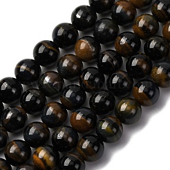 Нити железных бусин натурального синего тигрового цвета&nbsp;G-G286-A02-6mm