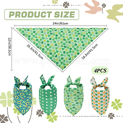 4 шт. 4 стиля треугольный полиэстеровый носовой платок для домашних животных AJEW-CP0006-08B-06