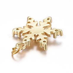 Латунные микропаве прозрачные подвески с фианитом&nbsp;LS-KK-I674-21G