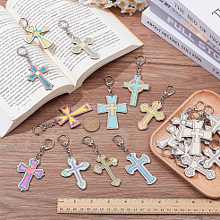 22 шт. 11 стиля подвесных украшений в виде креста из дерева&nbsp;KEYC-WR00003