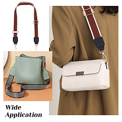 Широкие ручки сумки из полиэстера жаккардового плетения в этническом стиле&nbsp;FIND-WH0136-40A