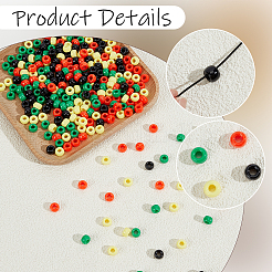 1000 Uds. Cuentas de plástico opacas de 4 colores&nbsp;KY-SC0002-63
