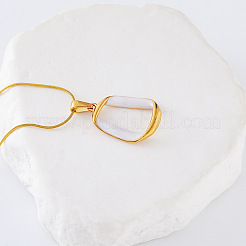 3 шт. геометрические витые овальные подвески из нержавеющей стали с белой эмалью для женщин LV4552