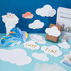 50 шт. 4 стиля бумаги для крафт-карт в форме облака&nbsp;DIY-OC0014-61