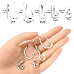 50 шт. 5 стиля застежки-крючки из сплава в тибетском стиле&nbsp;TIBE-YW0001-66