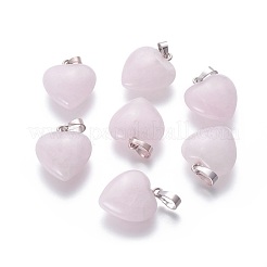 Природного розового кварца подвески G-E434-04P