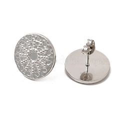 Montature per cabochon per orecchini a bottone in acciaio inossidabile 304 anti-ossidazione&nbsp;EJEW-I281-11P