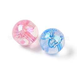 Уф-покрытие прозрачные акриловые бусины&nbsp;OACR-Z020-10