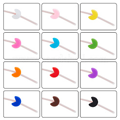 24 пара 12-х цветных силиконовых очков с держателями для ушей AJEW-DR0001-19