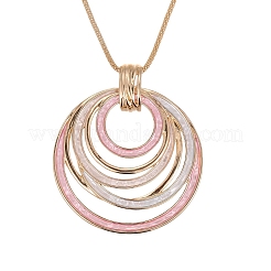 Многокольцевые эмалевые ожерелья из цинкового сплава для женщин FS-WG47317-02