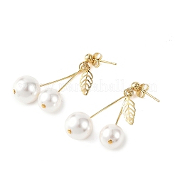 Concha de perla pendientes colgantes&nbsp;EJEW-TA00819