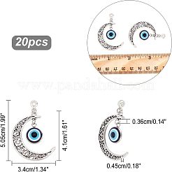 Большие подвески из сплава полые луны&nbsp;FIND-NB0002-45