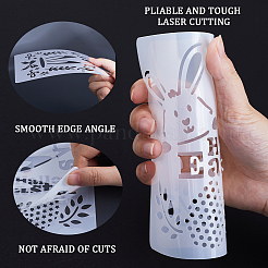Pâques animal de compagnie en plastique évider dessin peinture pochoirs modèles&nbsp;DIY-WH0349-106