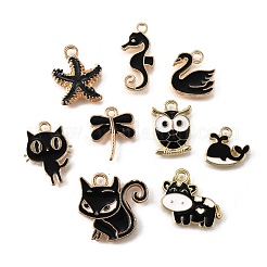 18шт 9 стиля подвески из сплава с эмалью&nbsp;ENAM-FP0002-35