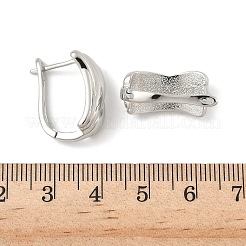 Прямоугольные серьги-кольца из латуни&nbsp;EJEW-D320-21P