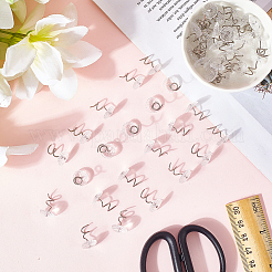 60 шт. прозрачные акриловые плоские круглые железные штифты-закрутки&nbsp;FIND-SP0004-66