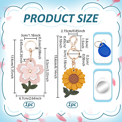 2 шт. 2 стиля защитных чехлов из искусственной кожи с защитой от потери&nbsp;AJEW-NB0008-57