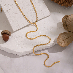 Элегантные Y-образные ожерелья из нержавеющей стали 304 с цепочкой из риса для женщин DQ6451