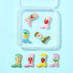 8 шт. 8-цветные стеклянные бусины&nbsp;LAMP-FS0001-62