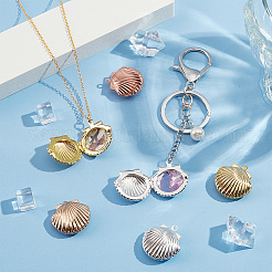 12 шт. 3-х цветные латунные подвески-медальоны KK-PH0005-28