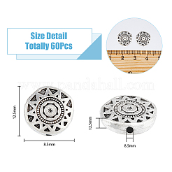 60 шт. бусины из сплава в тибетском стиле TIBE-DC0001-03