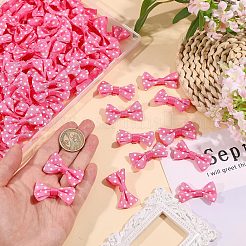 ポリエステル製装飾アクセサリー120個  手作り蝶ネクタイ  蝶結び  ショッキングピンク  23~25x38~40x8mm&nbsp;DIY-CA0008-43B