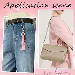 1 porte-clés à pompon en cuir PU&nbsp;KEYC-CL0001-51A