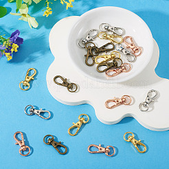 20 шт. двухцветные поворотные карабины-лобстеры из сплава&nbsp;IFIN-TA0001-73