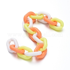 Chaînes de câble acryliques opaques faites à la main&nbsp;AJEW-JB00550-01
