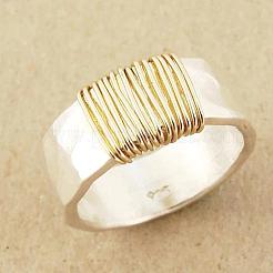 Fingerringe für Damen aus Zinklegierung mit Drahtwicklung&nbsp;FS-WG4DD4C-03