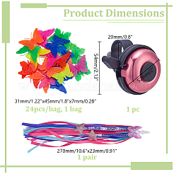Украшения для велосипеда из искусственной кожи и полиэстера с кисточками&nbsp;AJEW-AR0005-12