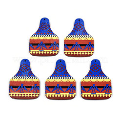 Большие подвески из липы с односторонним принтом&nbsp;WOOD-N006-197D