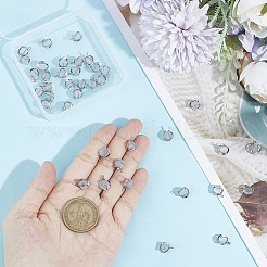 40 шт. подвески кошачий глаз белого цвета STAS-UN0045-89