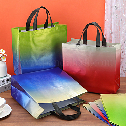 12 шт. 4-х цветные нетканые многоразовые складные подарочные пакеты с ручкой ABAG-GF0001-29A