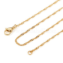 Латунь Сингапур цепи ожерелье&nbsp;NJEW-TA0001-17